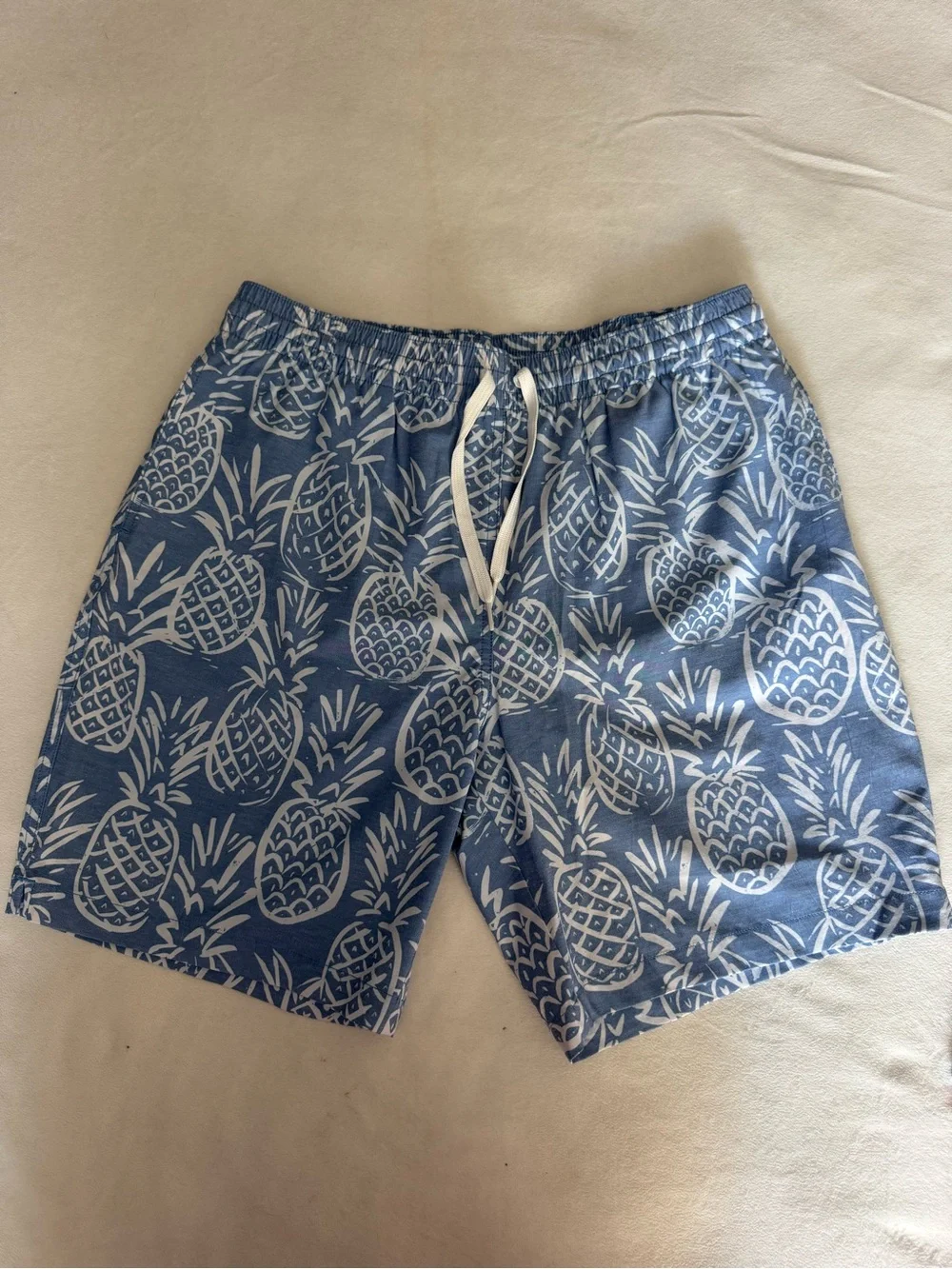 chubbies Blue Pineapple-Print Men's Swim Trunks